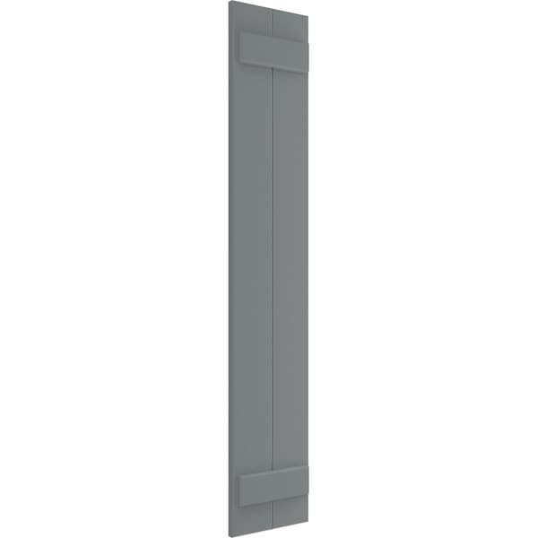 True Fit PVC Two Board Joined Board-n-Batten Shutters, Ocean Swell, 10 3/4W X 39H